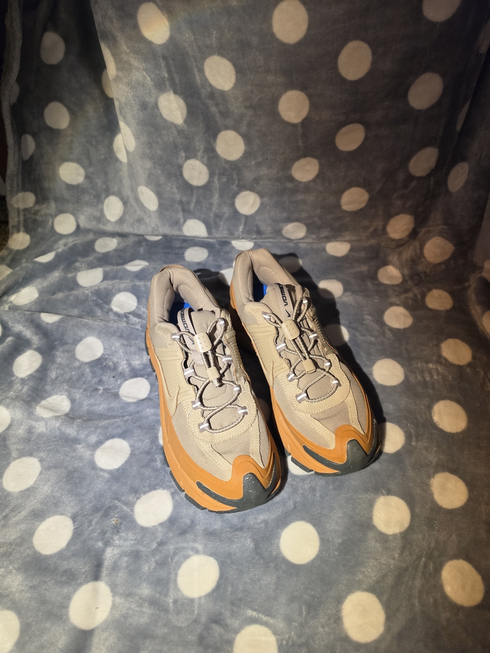 Nike Women's Beige and Orange Trail Athletic Sneakers